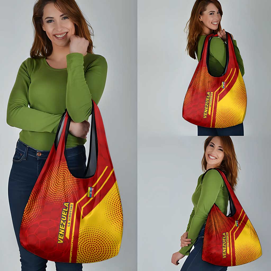Venezuela Grocery Bag with La Vinotinto Football Federation Red Yellow Spirit