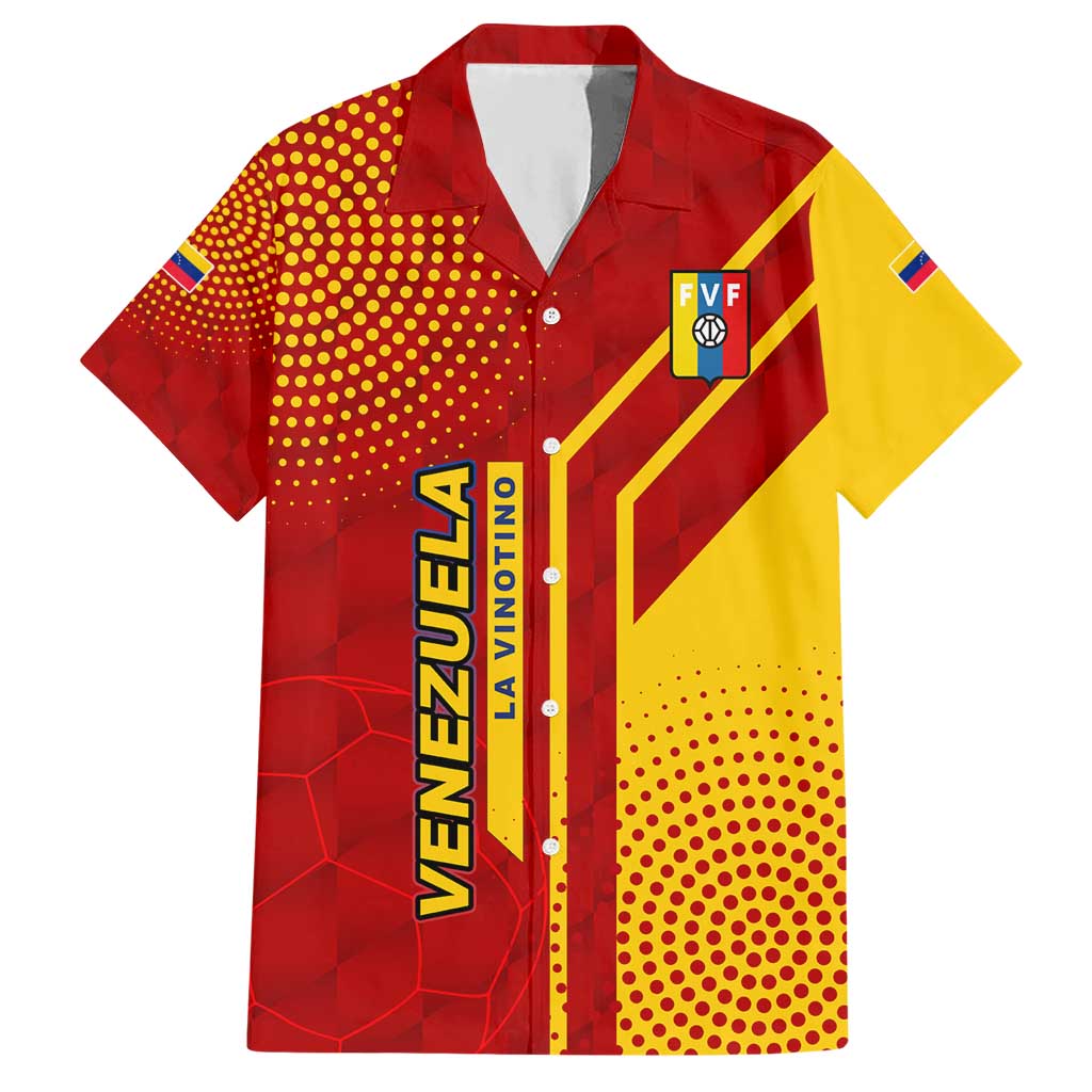 Venezuela Hawaiian Shirt with La Vinotinto Football Federation Red Yellow Spirit