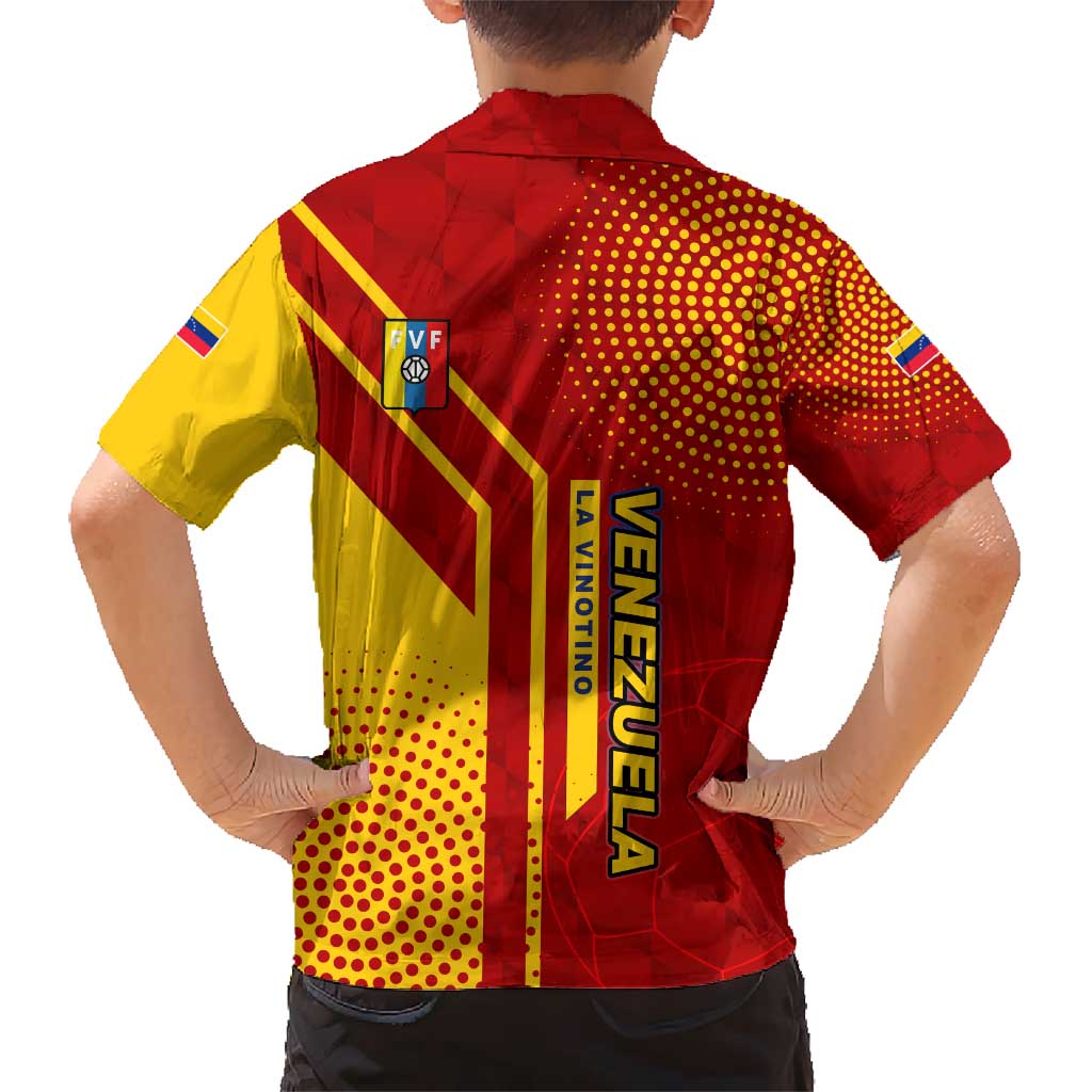 Venezuela Hawaiian Shirt with La Vinotinto Football Federation Red Yellow Spirit