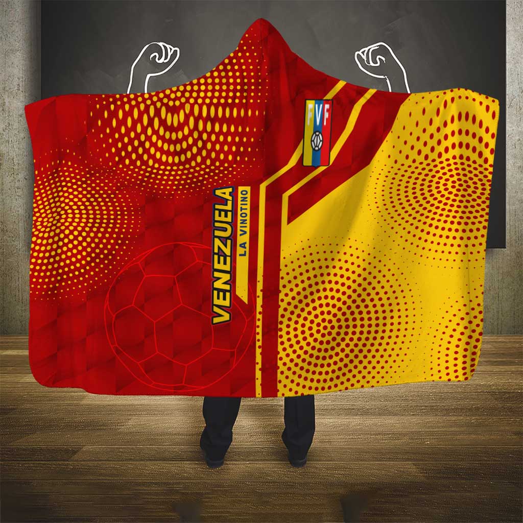 Venezuela Hooded Blanket with La Vinotinto Football Federation Red Yellow Spirit