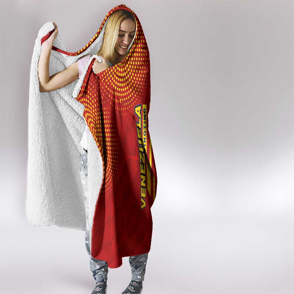 Venezuela Hooded Blanket with La Vinotinto Football Federation Red Yellow Spirit