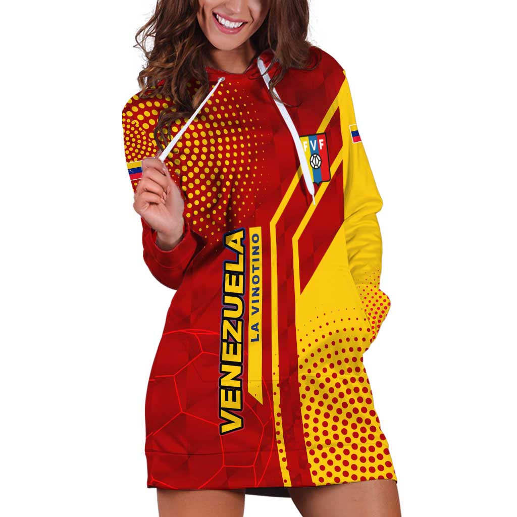Venezuela Hoodie Dress with La Vinotinto Football Federation Red Yellow Spirit