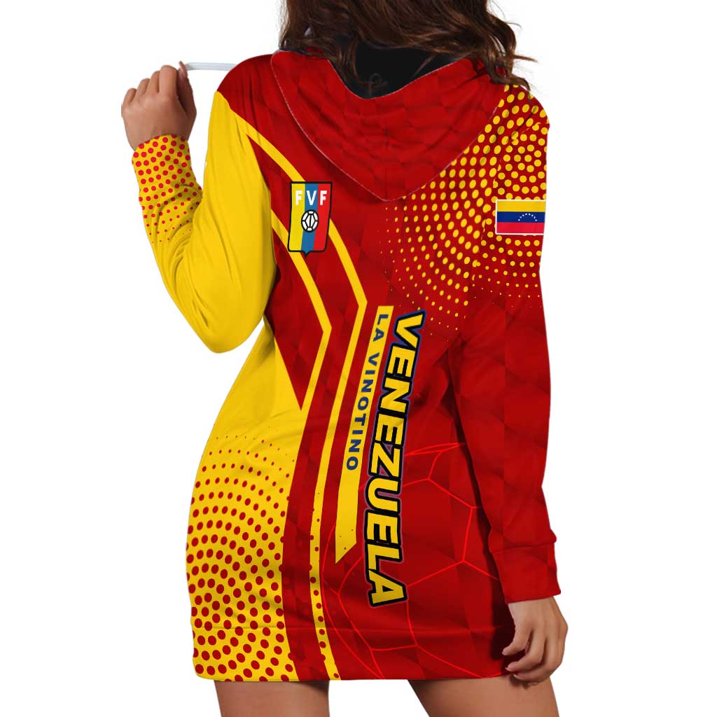 Venezuela Hoodie Dress with La Vinotinto Football Federation Red Yellow Spirit