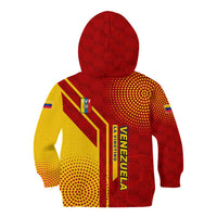 Venezuela Kid Hoodie with La Vinotinto Football Federation Red Yellow Spirit