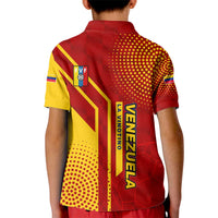 Venezuela Kid Polo Shirt with La Vinotinto Football Federation Red Yellow Spirit