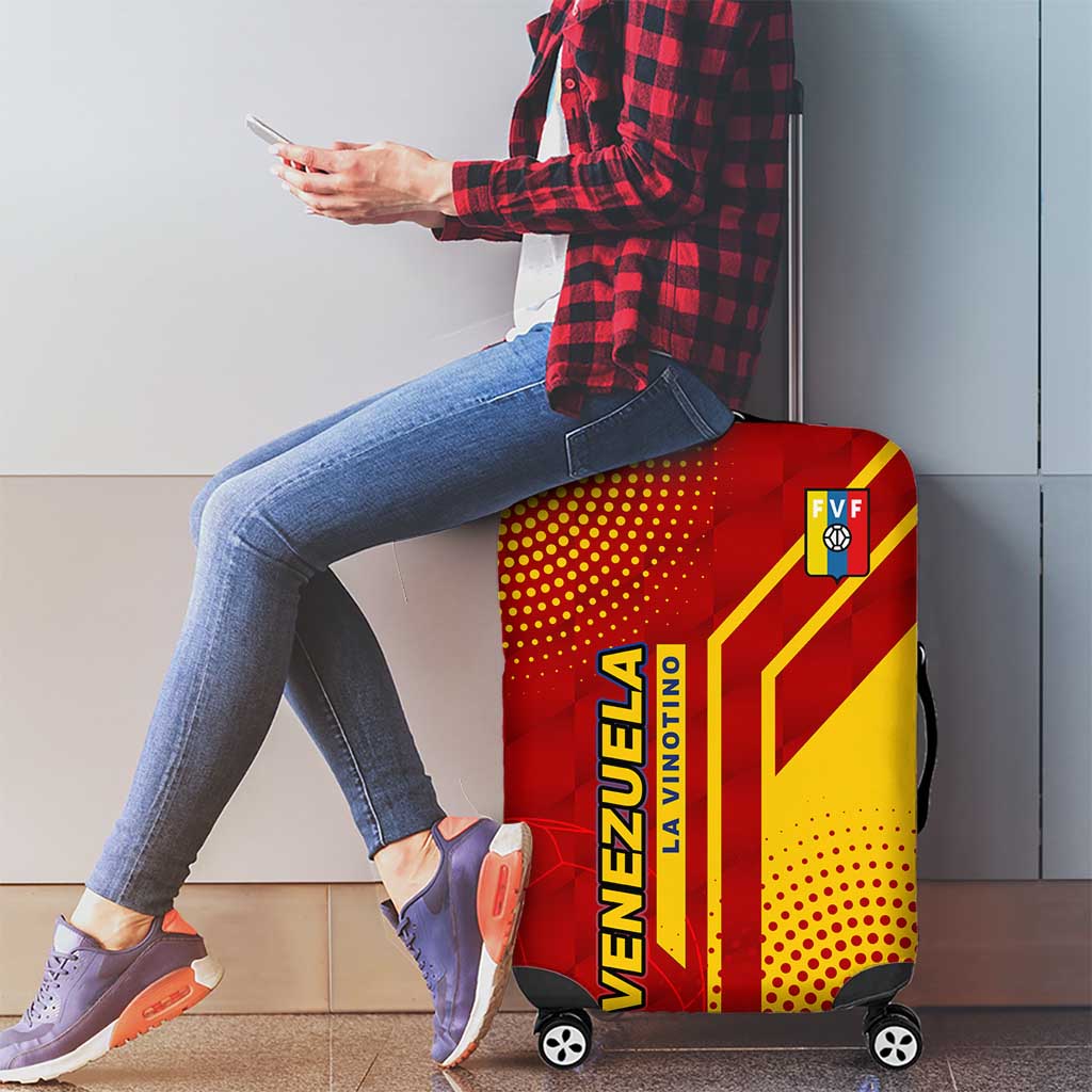 Venezuela Luggage Cover with La Vinotinto Football Federation Red Yellow Spirit