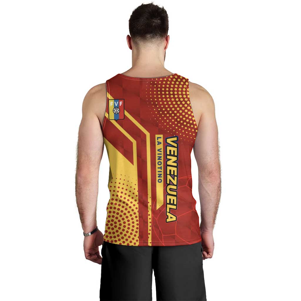 Venezuela Men Tank Top with La Vinotinto Football Federation Red Yellow Spirit
