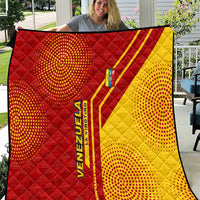 Venezuela Quilt with La Vinotinto Football Federation Red Yellow Spirit