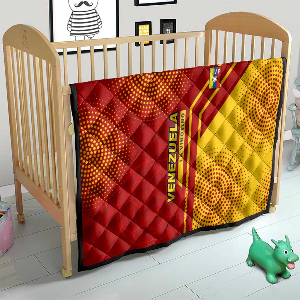 Venezuela Quilt with La Vinotinto Football Federation Red Yellow Spirit