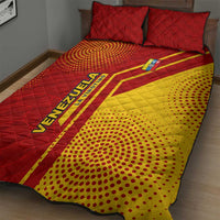 Venezuela Quilt Bed Set with La Vinotinto Football Federation Red Yellow Spirit