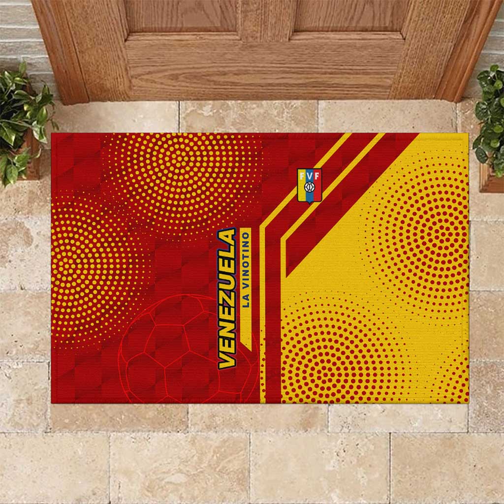 Venezuela Rubber Doormat with La Vinotinto Football Federation Red Yellow Spirit