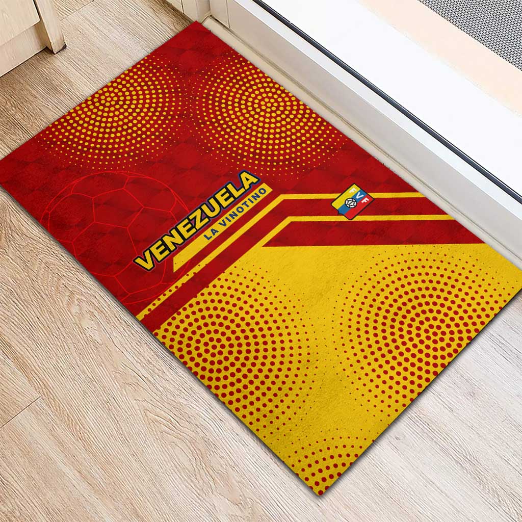 Venezuela Rubber Doormat with La Vinotinto Football Federation Red Yellow Spirit