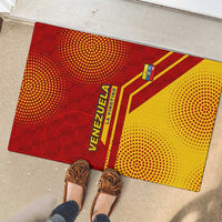 Venezuela Rubber Doormat with La Vinotinto Football Federation Red Yellow Spirit