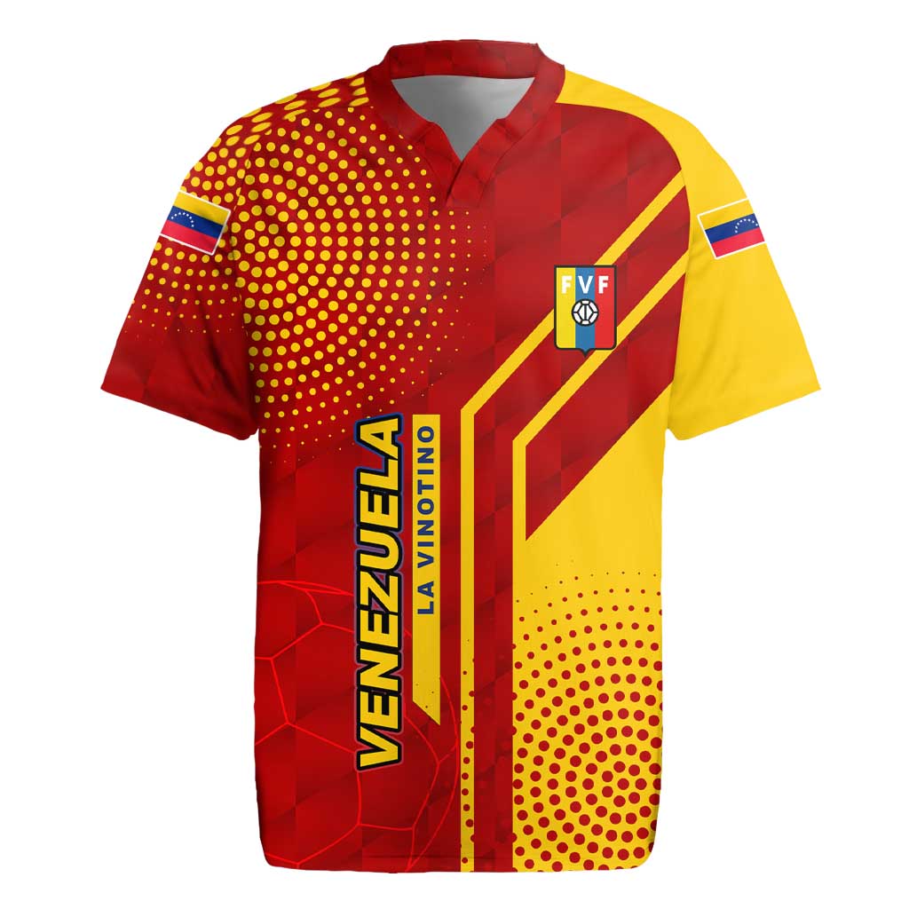 Venezuela Rugby Jersey with La Vinotinto Football Federation Red Yellow Spirit