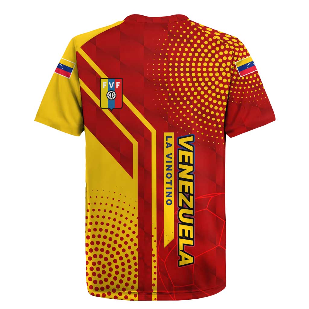 Venezuela Rugby Jersey with La Vinotinto Football Federation Red Yellow Spirit
