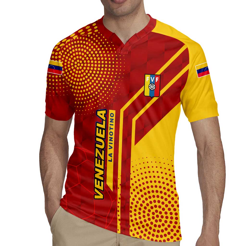 Venezuela Rugby Jersey with La Vinotinto Football Federation Red Yellow Spirit