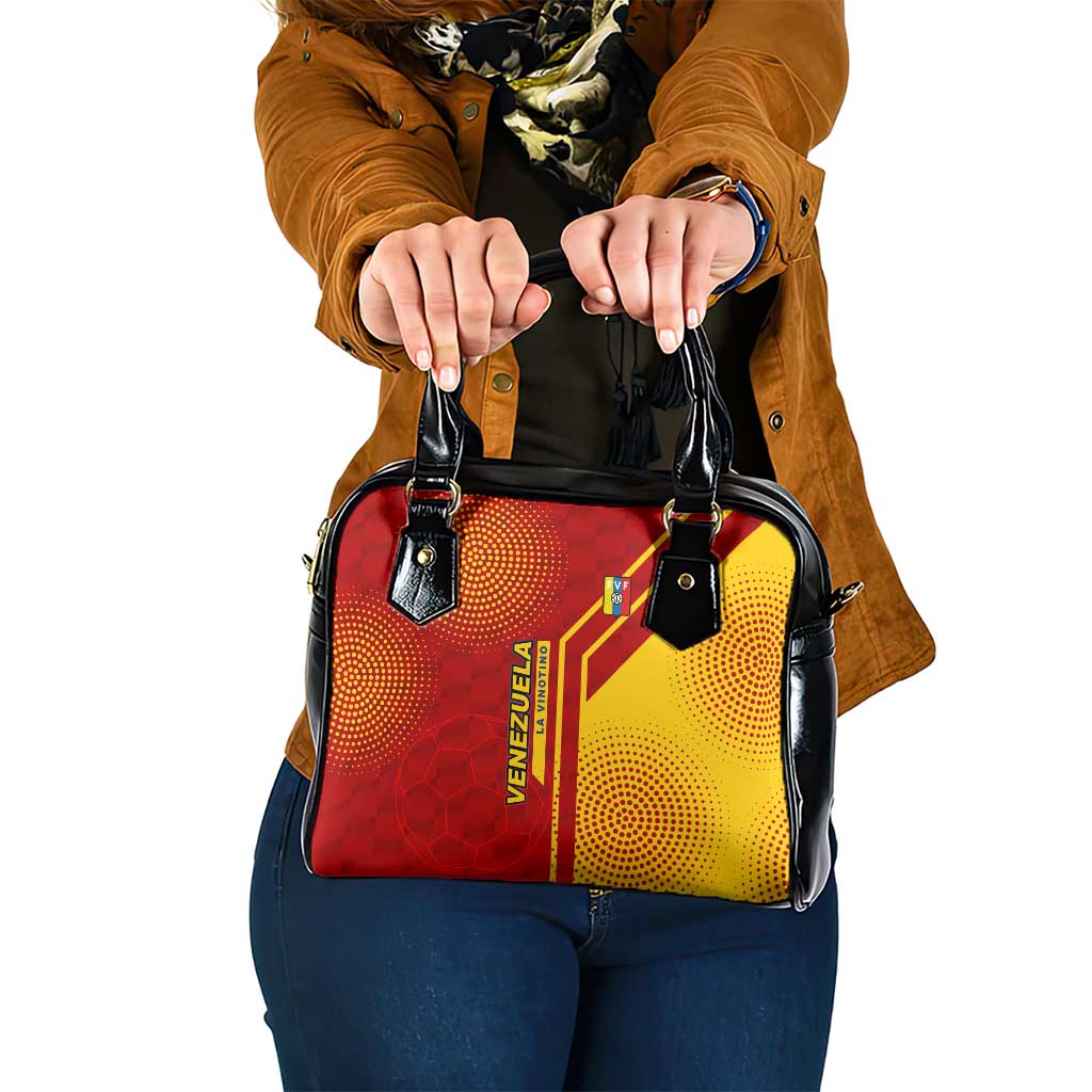 Venezuela Shoulder Handbag with La Vinotinto Football Federation Red Yellow Spirit