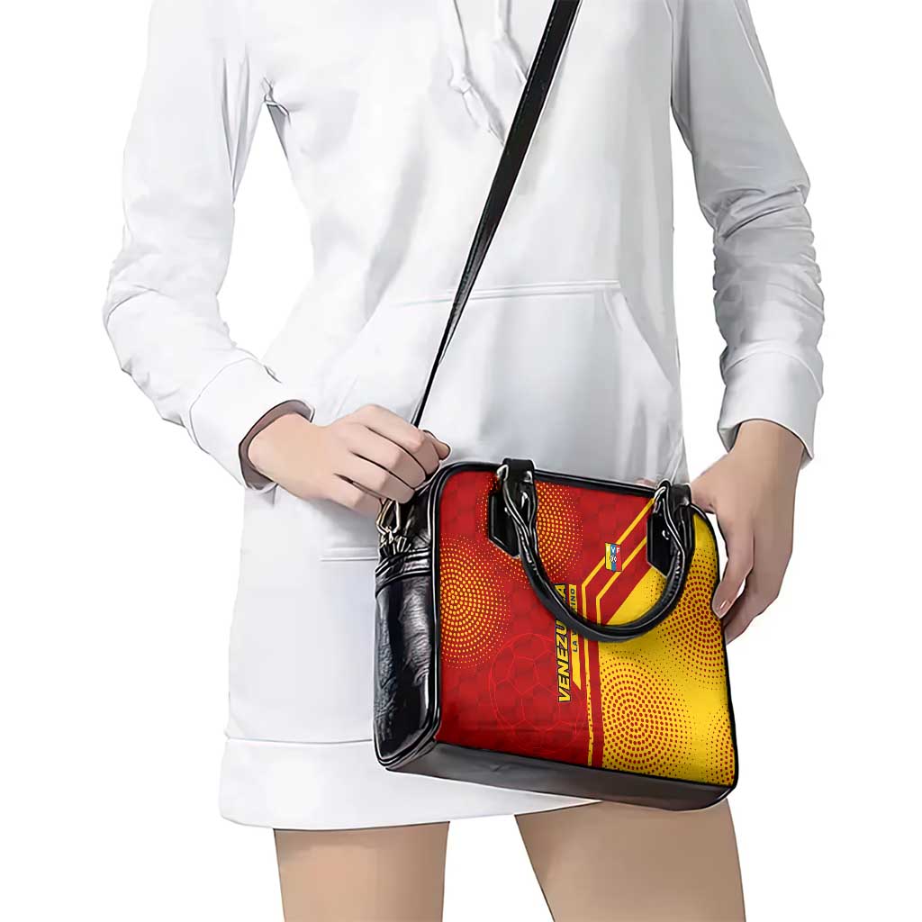 Venezuela Shoulder Handbag with La Vinotinto Football Federation Red Yellow Spirit