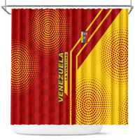 Venezuela Shower Curtain with La Vinotinto Football Federation Red Yellow Spirit