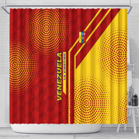 Venezuela Shower Curtain with La Vinotinto Football Federation Red Yellow Spirit