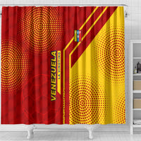 Venezuela Shower Curtain with La Vinotinto Football Federation Red Yellow Spirit