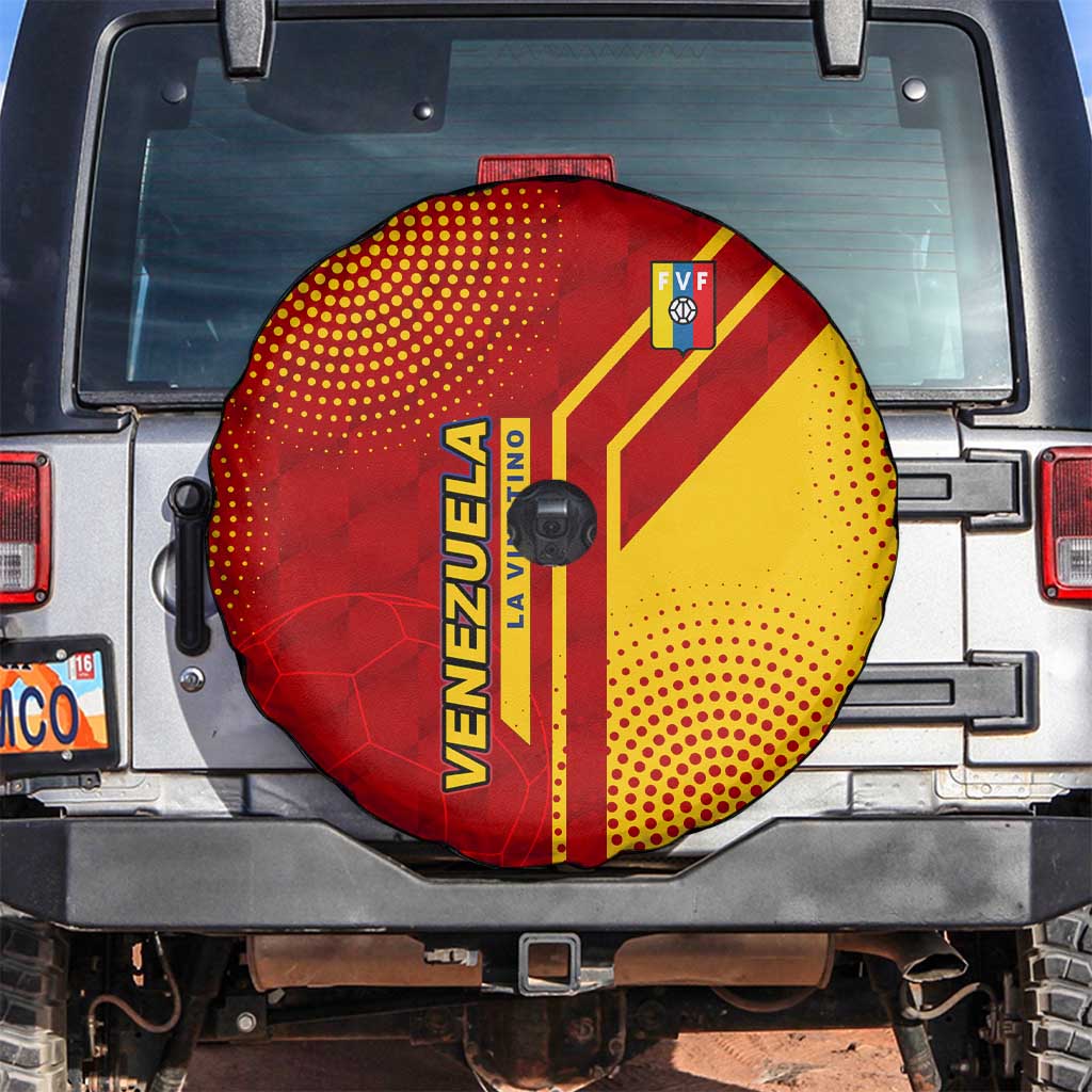 Venezuela Spare Tire Cover with La Vinotinto Football Federation Red Yellow Spirit