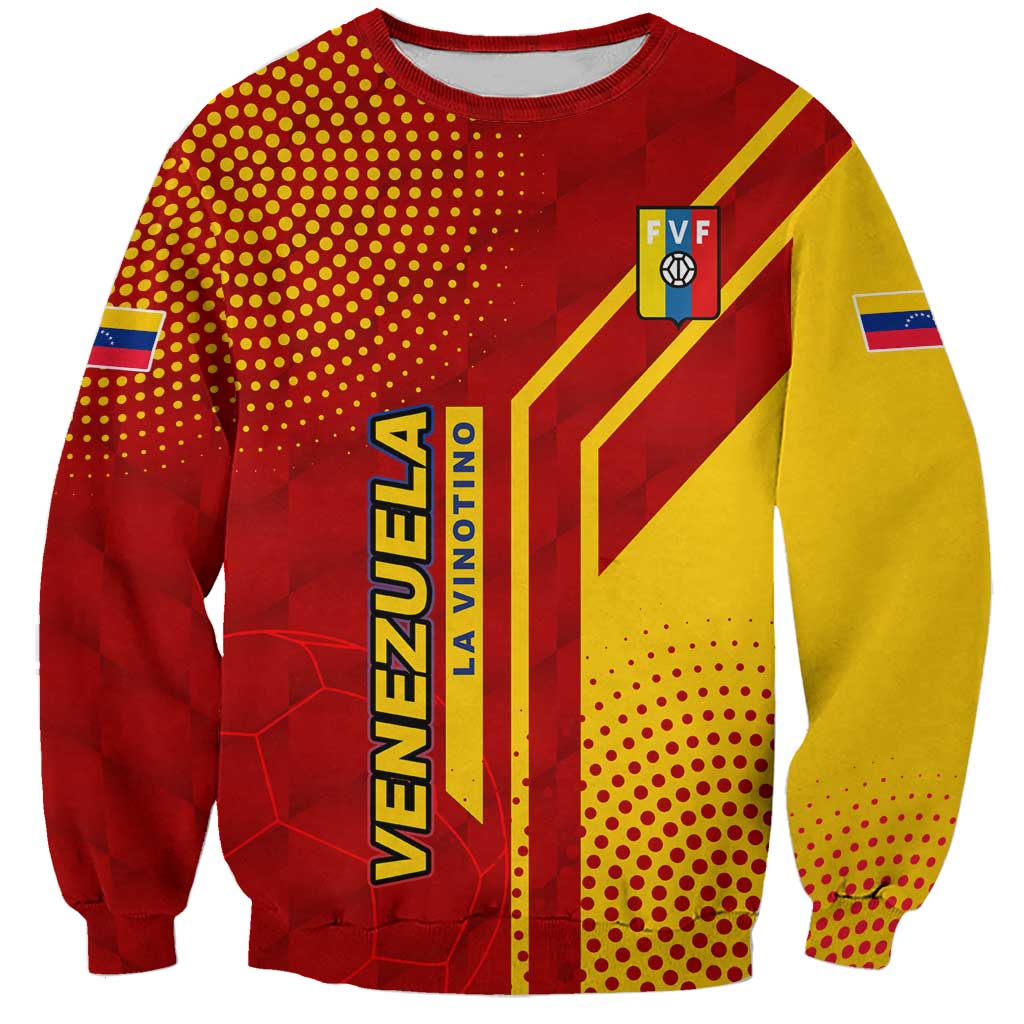 Venezuela Sweatshirt with La Vinotinto Football Federation Red Yellow Spirit