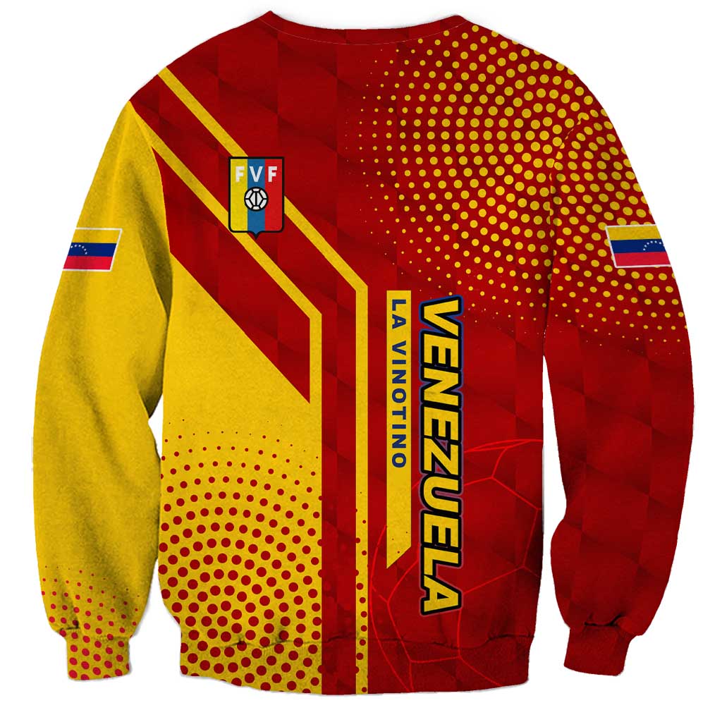 Venezuela Sweatshirt with La Vinotinto Football Federation Red Yellow Spirit