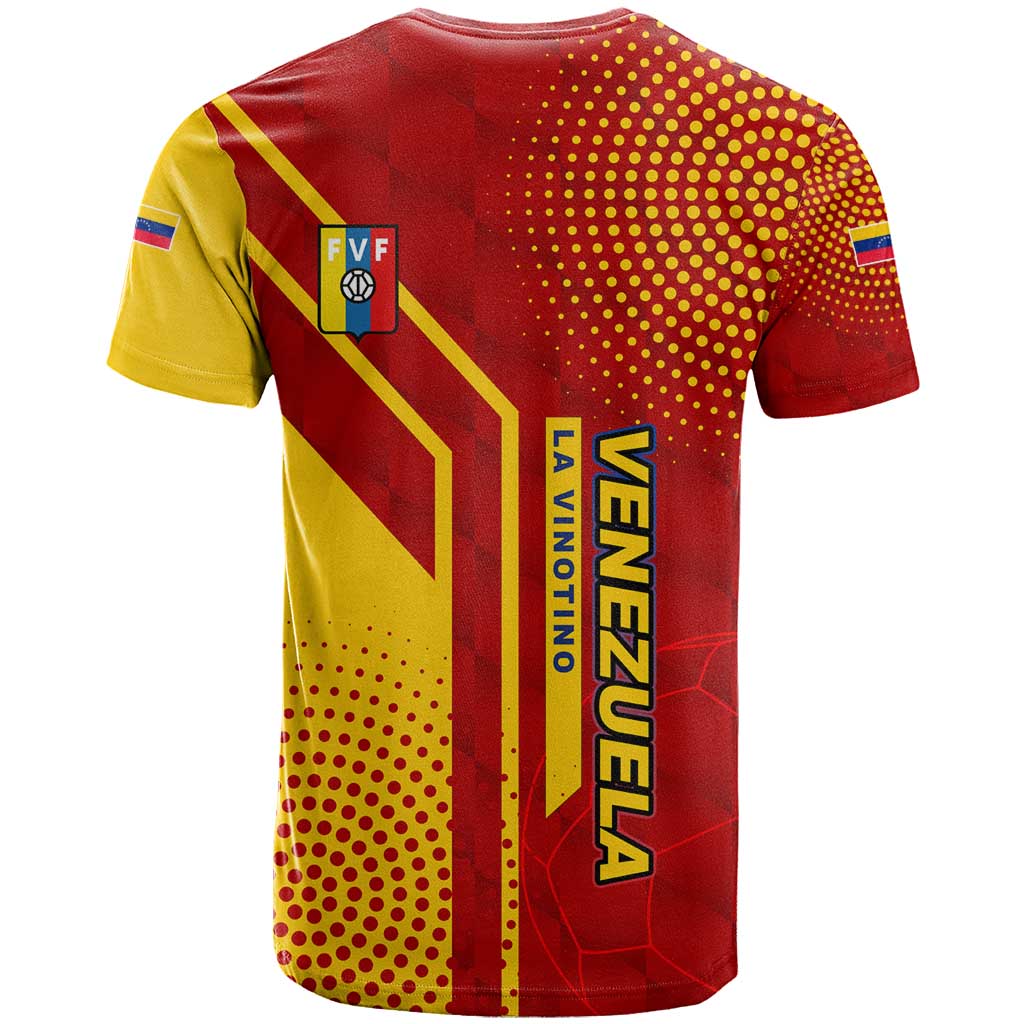 Venezuela T Shirt with La Vinotinto Football Federation Red Yellow Spirit
