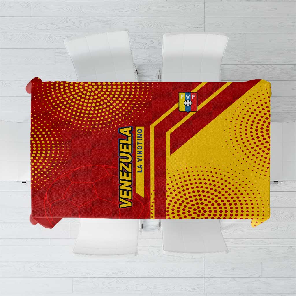 Venezuela Tablecloth with La Vinotinto Football Federation Red Yellow Spirit