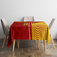 Venezuela Tablecloth with La Vinotinto Football Federation Red Yellow Spirit