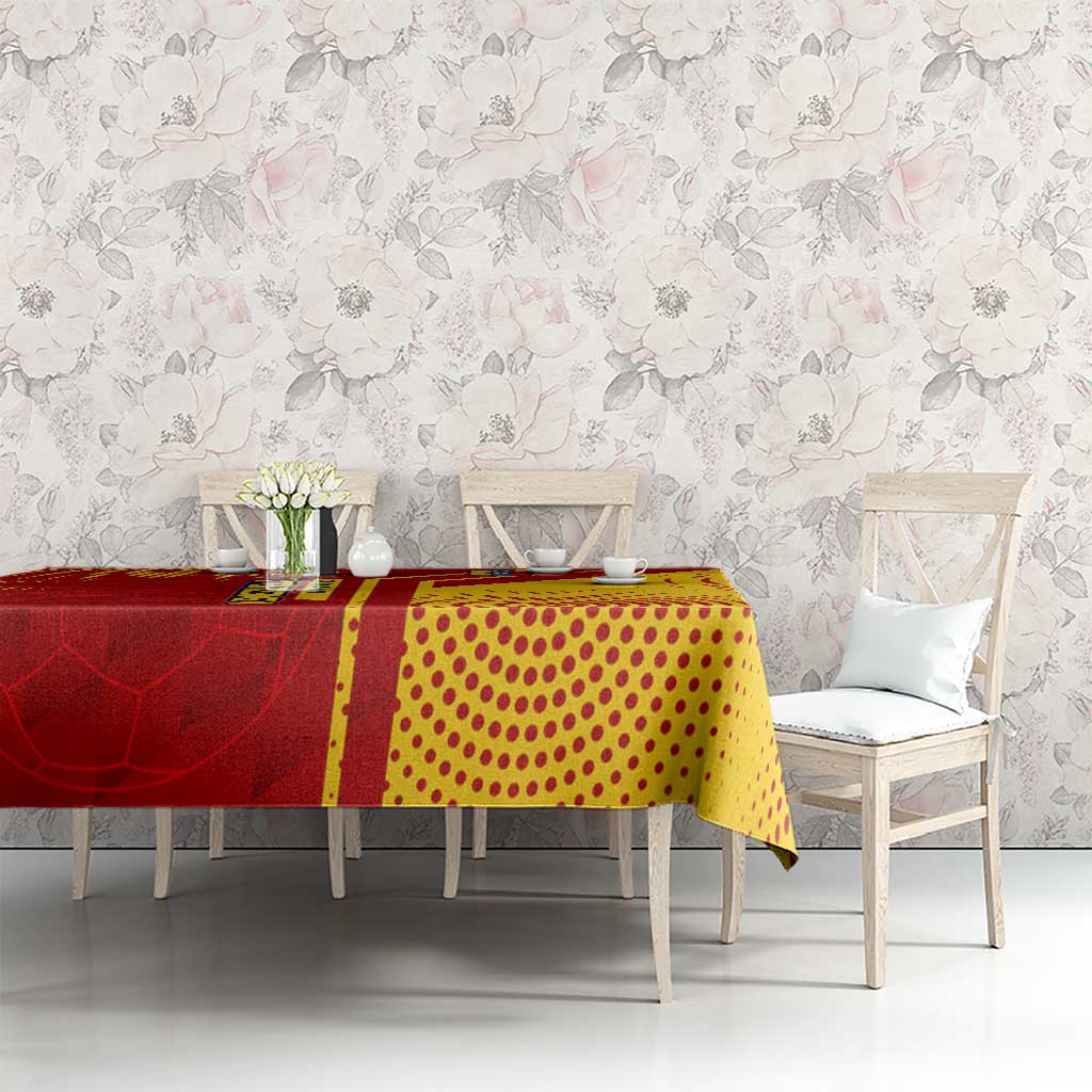 Venezuela Tablecloth with La Vinotinto Football Federation Red Yellow Spirit