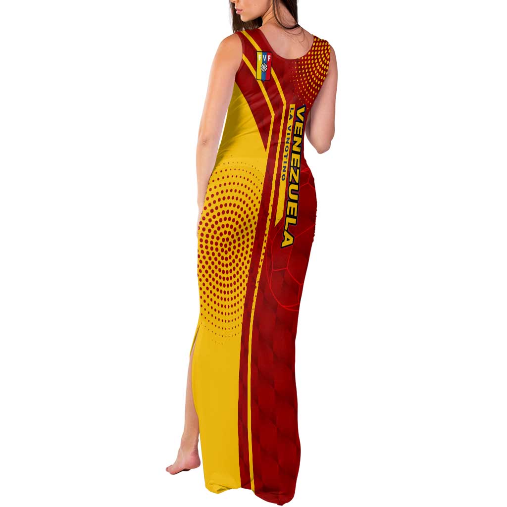 Venezuela Tank Maxi Dress with La Vinotinto Football Federation Red Yellow Spirit