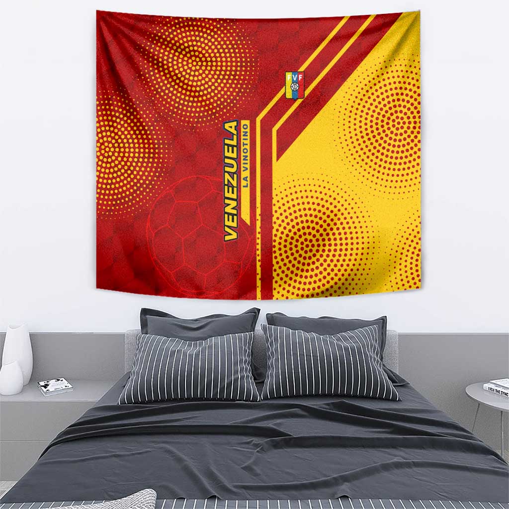 Venezuela Tapestry with La Vinotinto Football Federation Red Yellow Spirit
