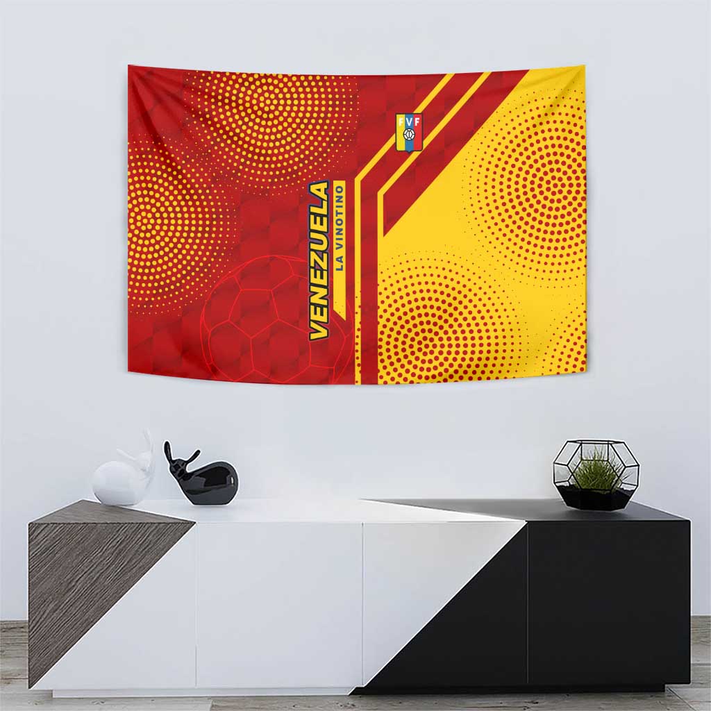 Venezuela Tapestry with La Vinotinto Football Federation Red Yellow Spirit