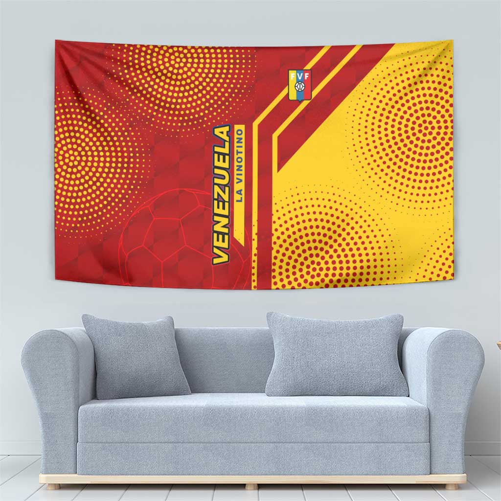 Venezuela Tapestry with La Vinotinto Football Federation Red Yellow Spirit