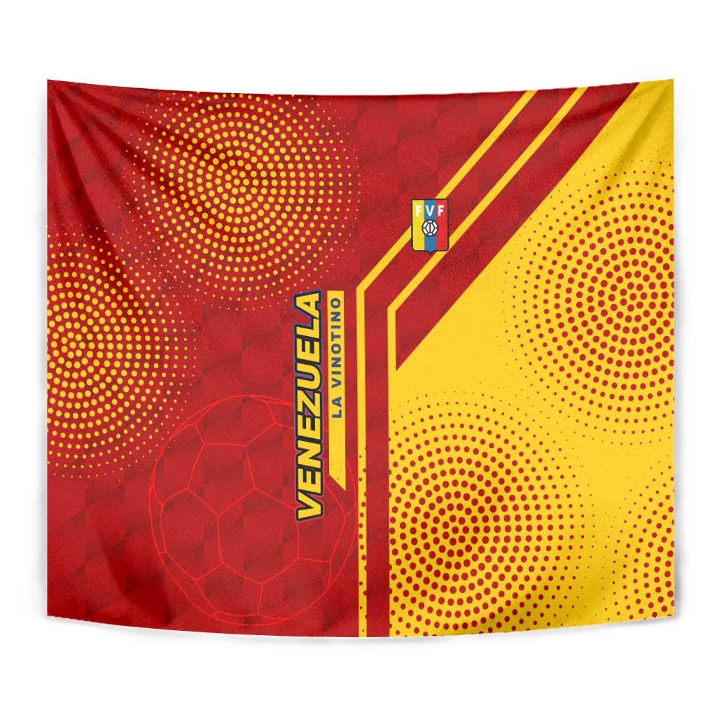 Venezuela Tapestry with La Vinotinto Football Federation Red Yellow Spirit