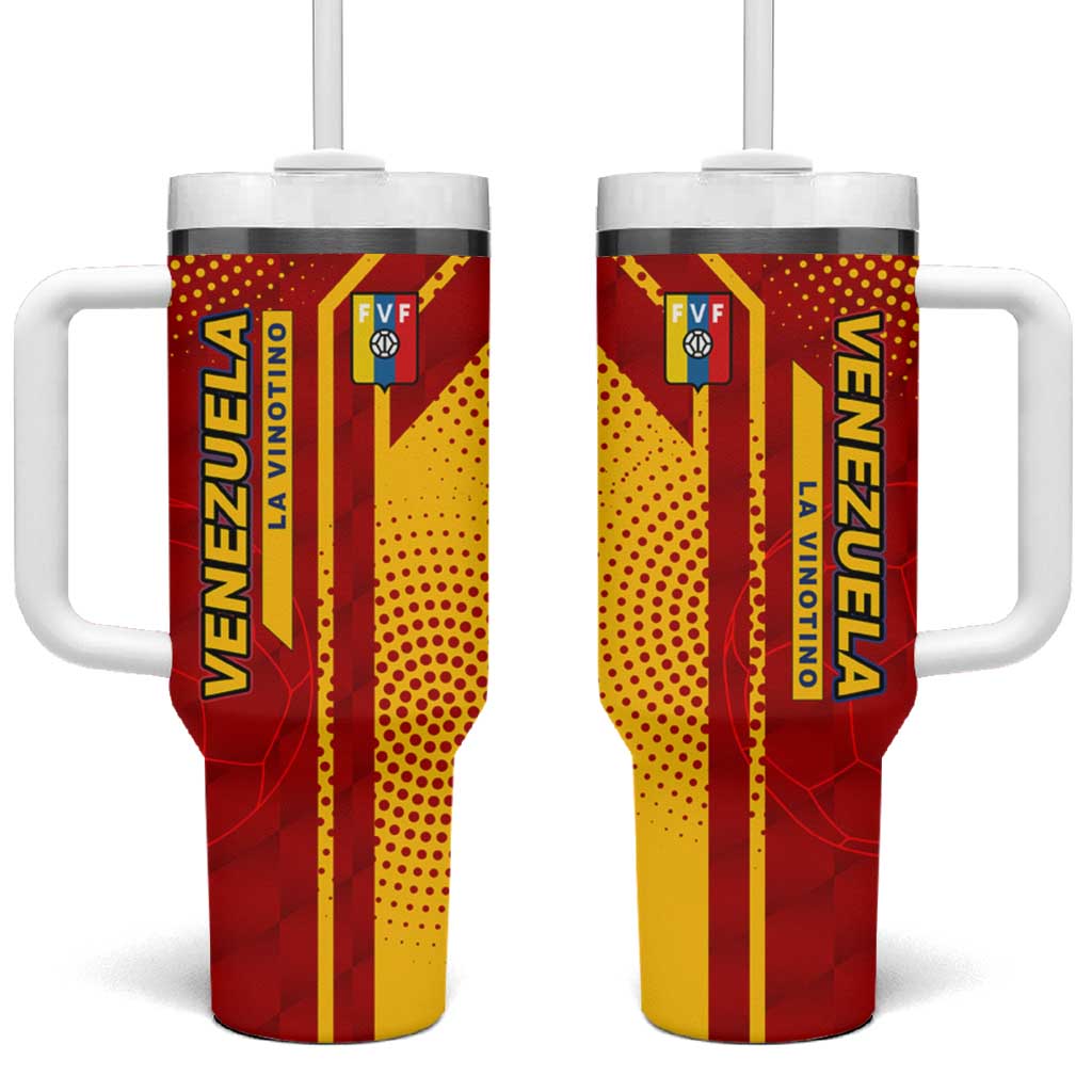 Venezuela Tumbler With Handle with La Vinotinto Football Federation Red Yellow Spirit