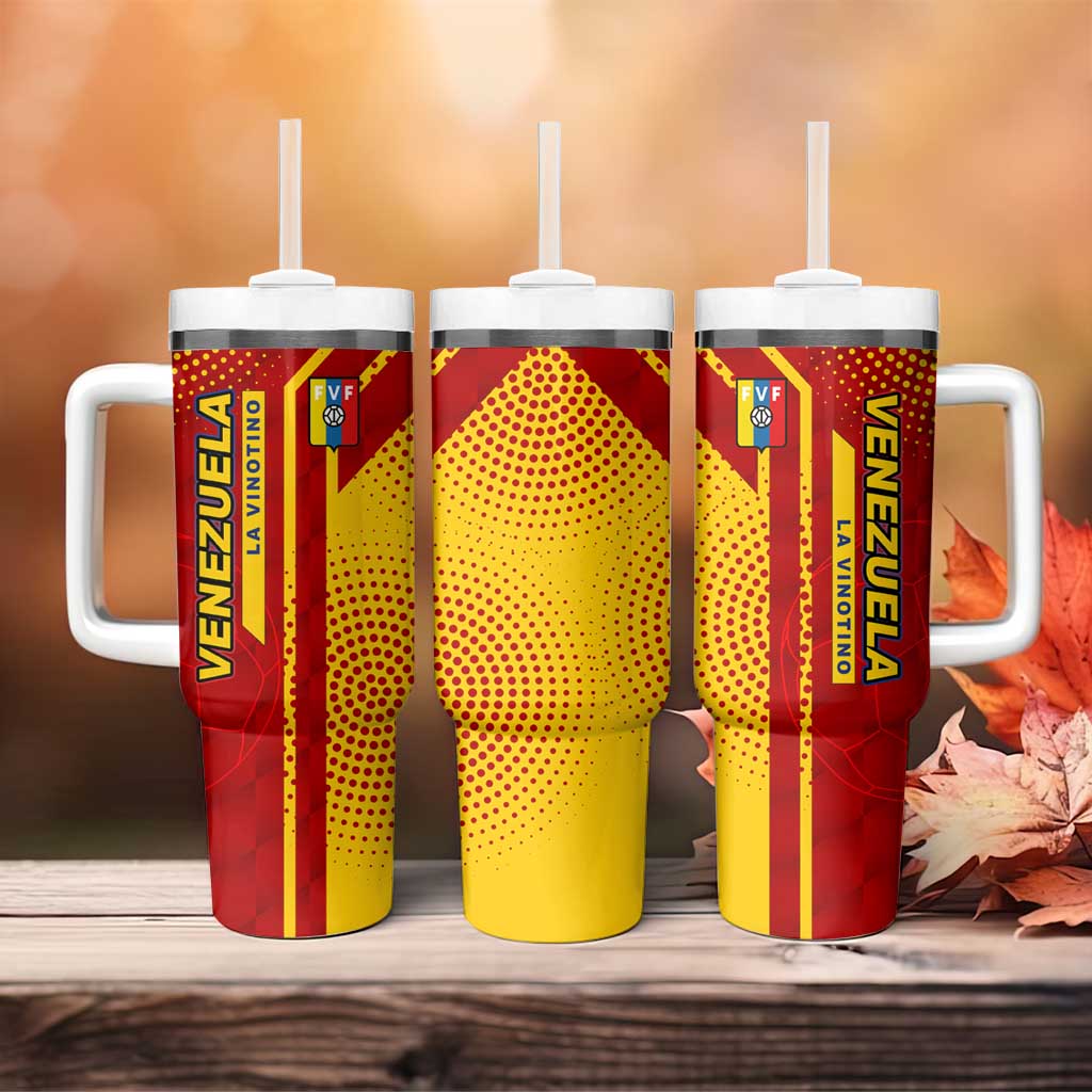 Venezuela Tumbler With Handle with La Vinotinto Football Federation Red Yellow Spirit