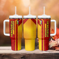 Venezuela Tumbler With Handle with La Vinotinto Football Federation Red Yellow Spirit