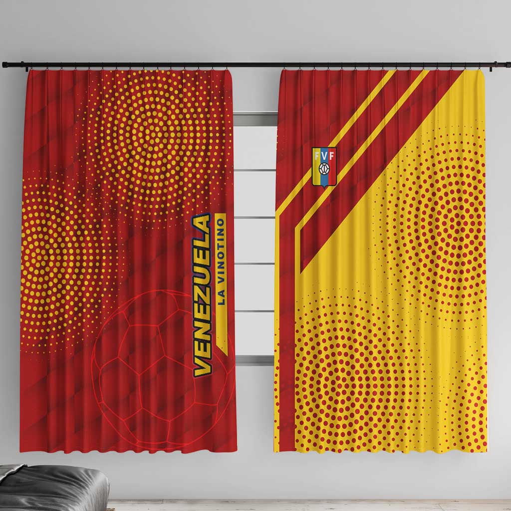 Venezuela Window Curtain with La Vinotinto Football Federation Red Yellow Spirit