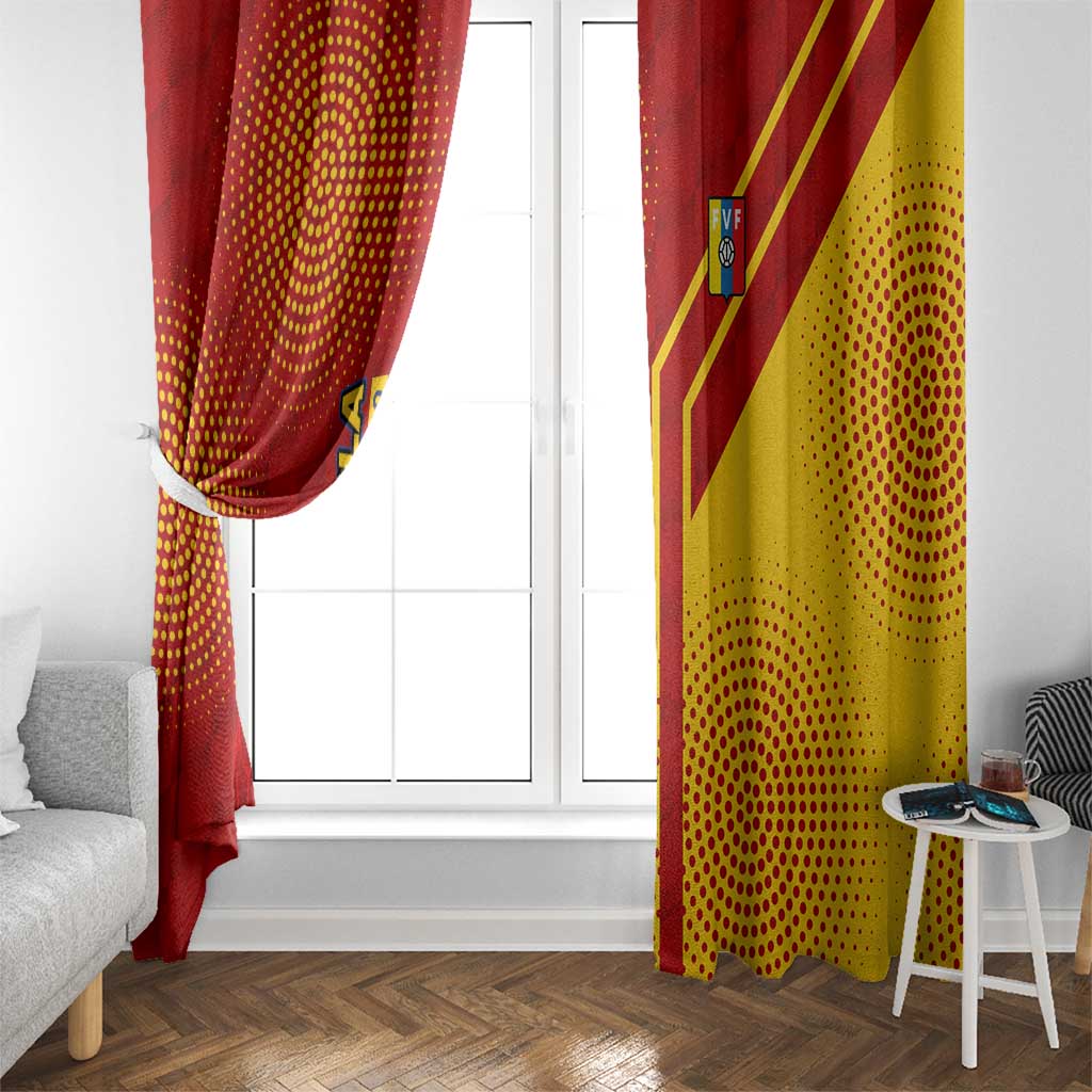 Venezuela Window Curtain with La Vinotinto Football Federation Red Yellow Spirit