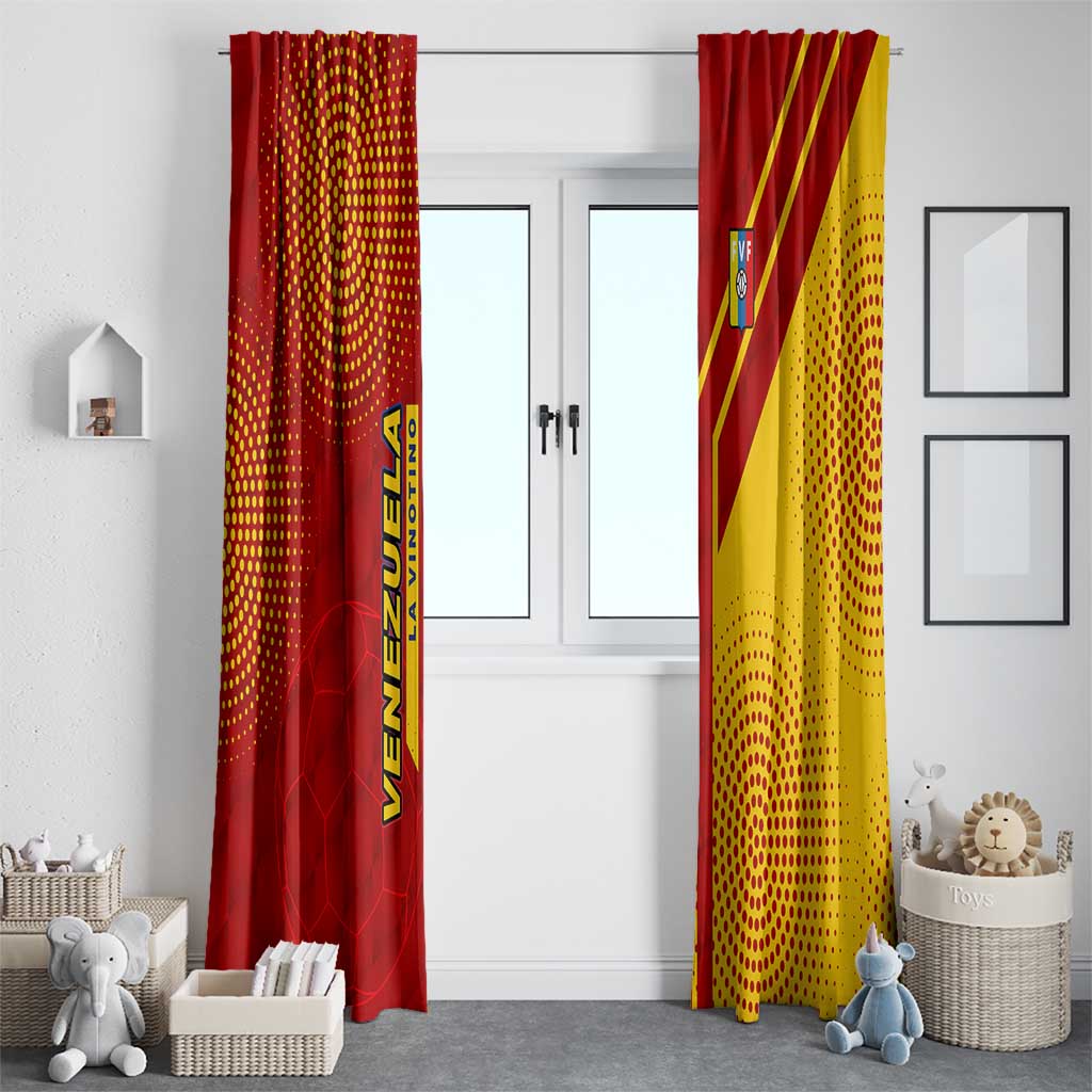 Venezuela Window Curtain with La Vinotinto Football Federation Red Yellow Spirit