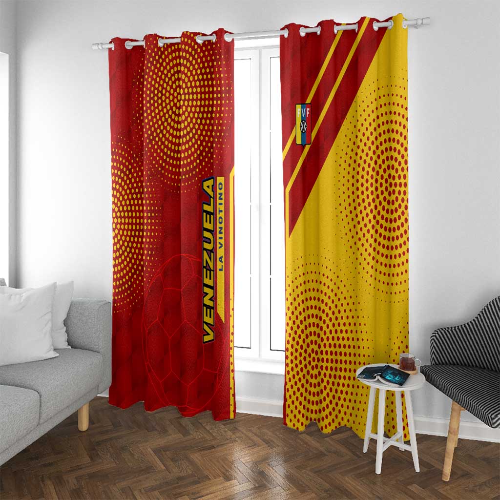 Venezuela Window Curtain with La Vinotinto Football Federation Red Yellow Spirit