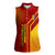 Venezuela Women Sleeveless Polo Shirt with La Vinotinto Football Federation Red Yellow Spirit