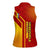 Venezuela Women Sleeveless Polo Shirt with La Vinotinto Football Federation Red Yellow Spirit
