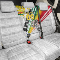 Personalized Ghana Soccer Elephant Back Car Seat Cover Ghana Flag Kente Football Player - Cassia Fistula Flower