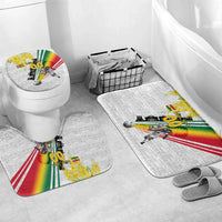 Personalized Ghana Soccer Elephant Bathroom Set Ghana Flag Kente Football Player - Cassia Fistula Flower