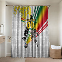 Personalized Ghana Soccer Elephant Bathroom Set Ghana Flag Kente Football Player - Cassia Fistula Flower