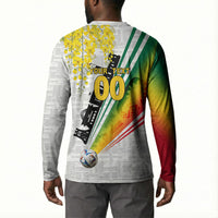 Personalized Ghana Soccer Elephant Button Sweatshirt Ghana Flag Kente Football Player - Cassia Fistula Flower